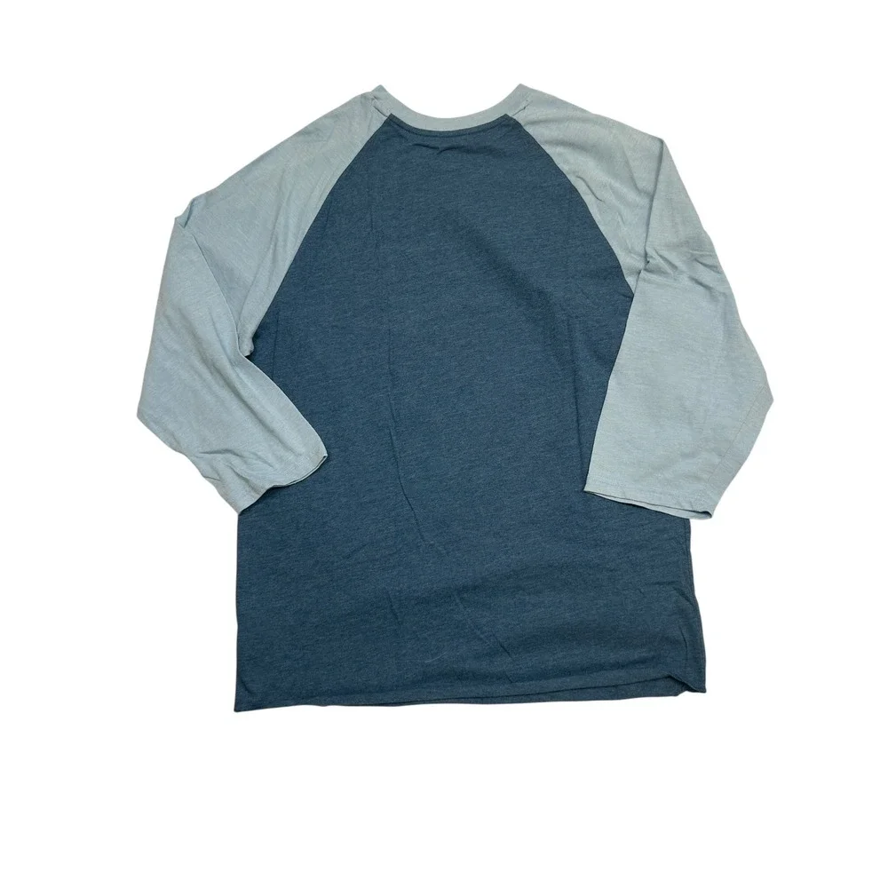 RARE vintage Donald 3/4 Length‎ sleeve Ringer Shirt T-shirt Blue sz L raglan